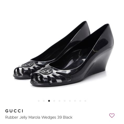 black gucci jelly shoes|gucci marola jelly sandals.